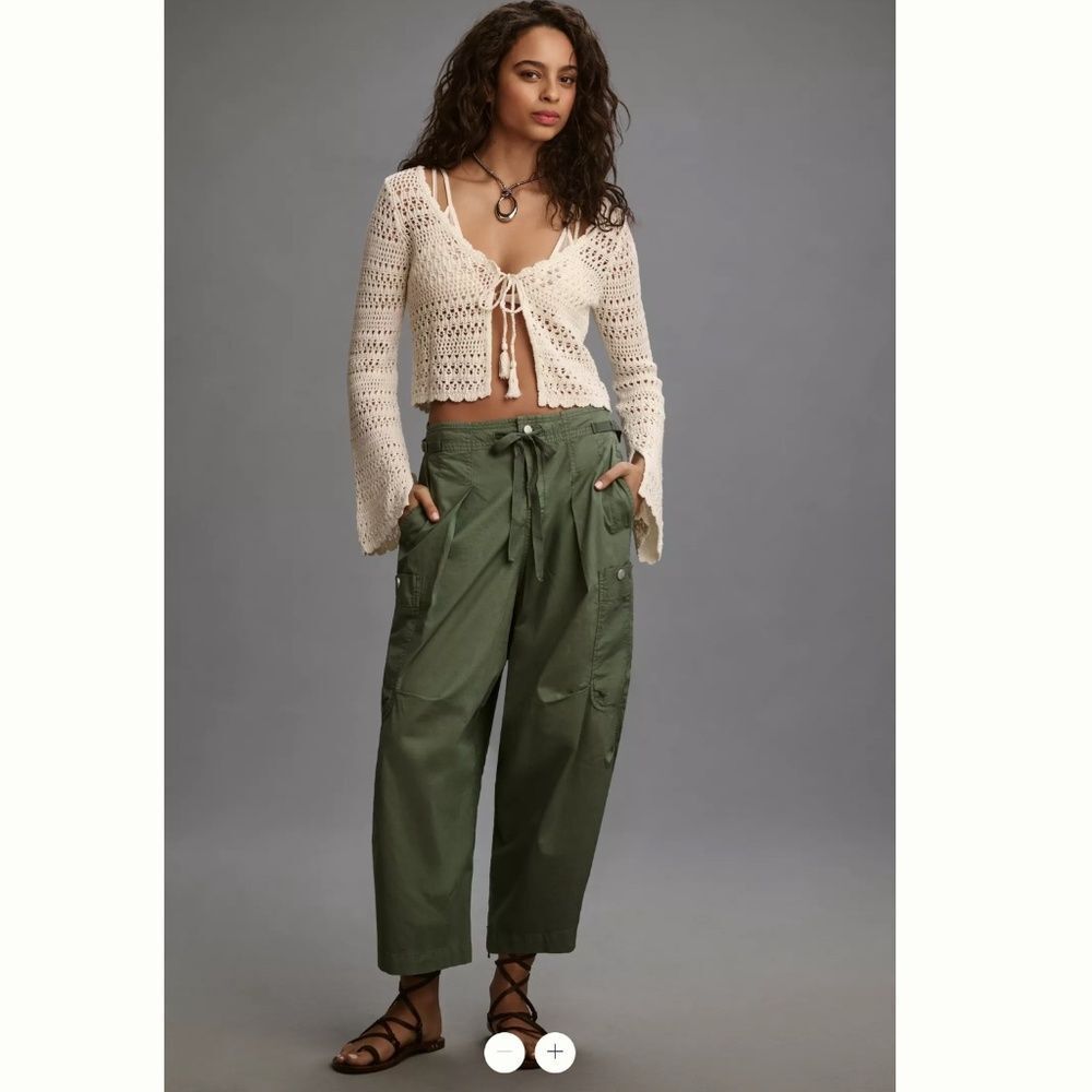 Anthropologie Pilcro Slouchy Tapered Woven Trousers